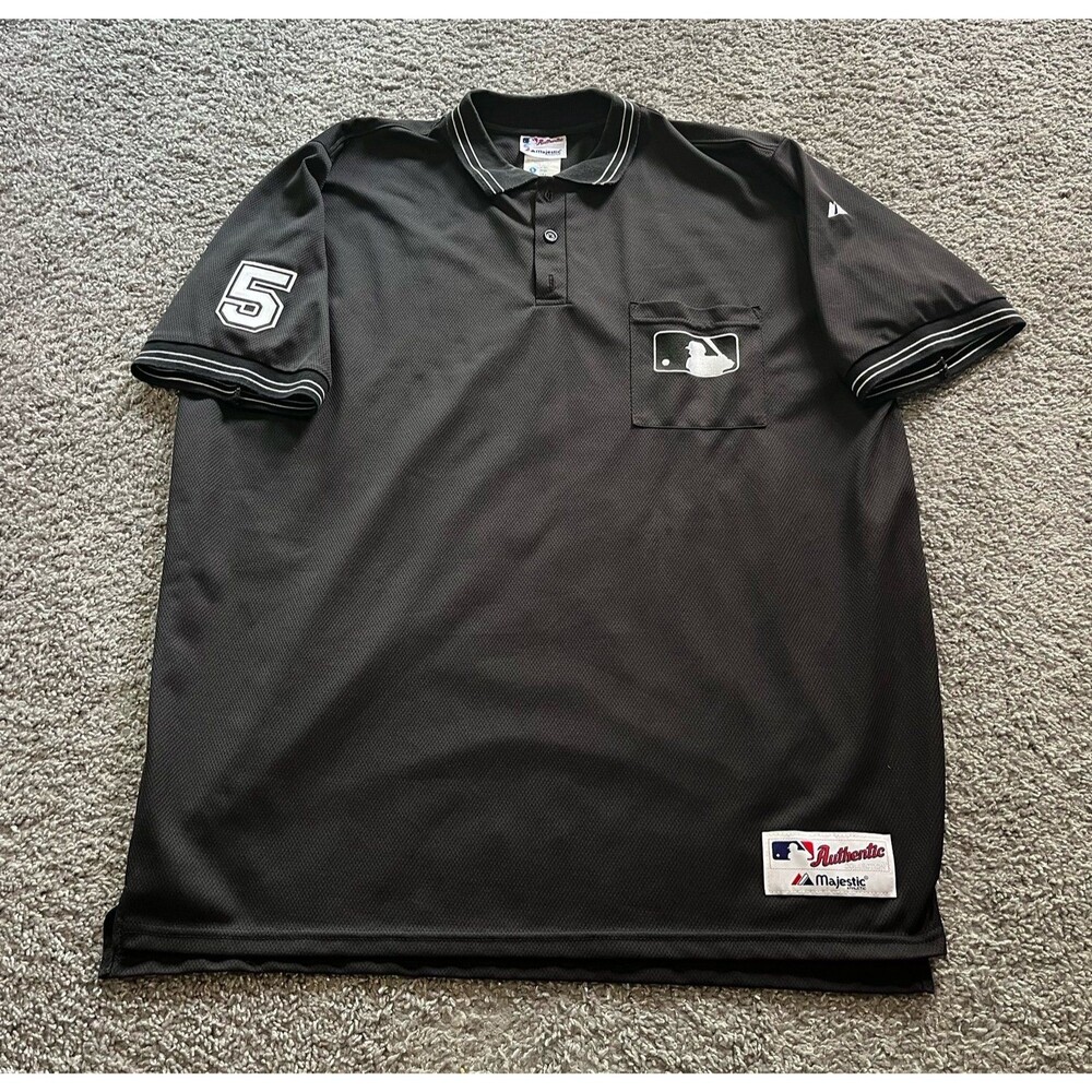 Angel Hernandez Game Worn MLB Umpire Jersey Shirt Black Majestic Baseball 2XL